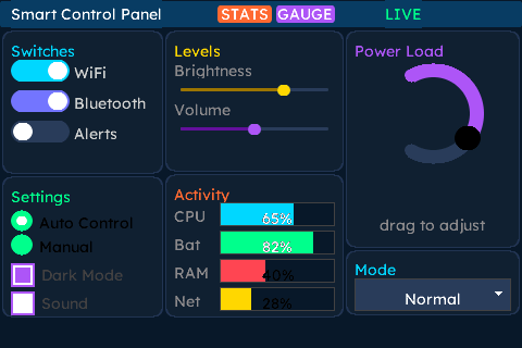 Live Simulator rendering screen_1.json